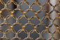 Los paneles de bronce de la cortina de la malla metálica del anillo del correo en cadena del color para el divisor del espacio proveedor