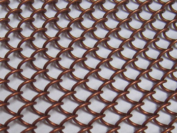 Pañería de bronce de la bobina del metal del color, tabiques colgantes de la malla de alambre para el techo